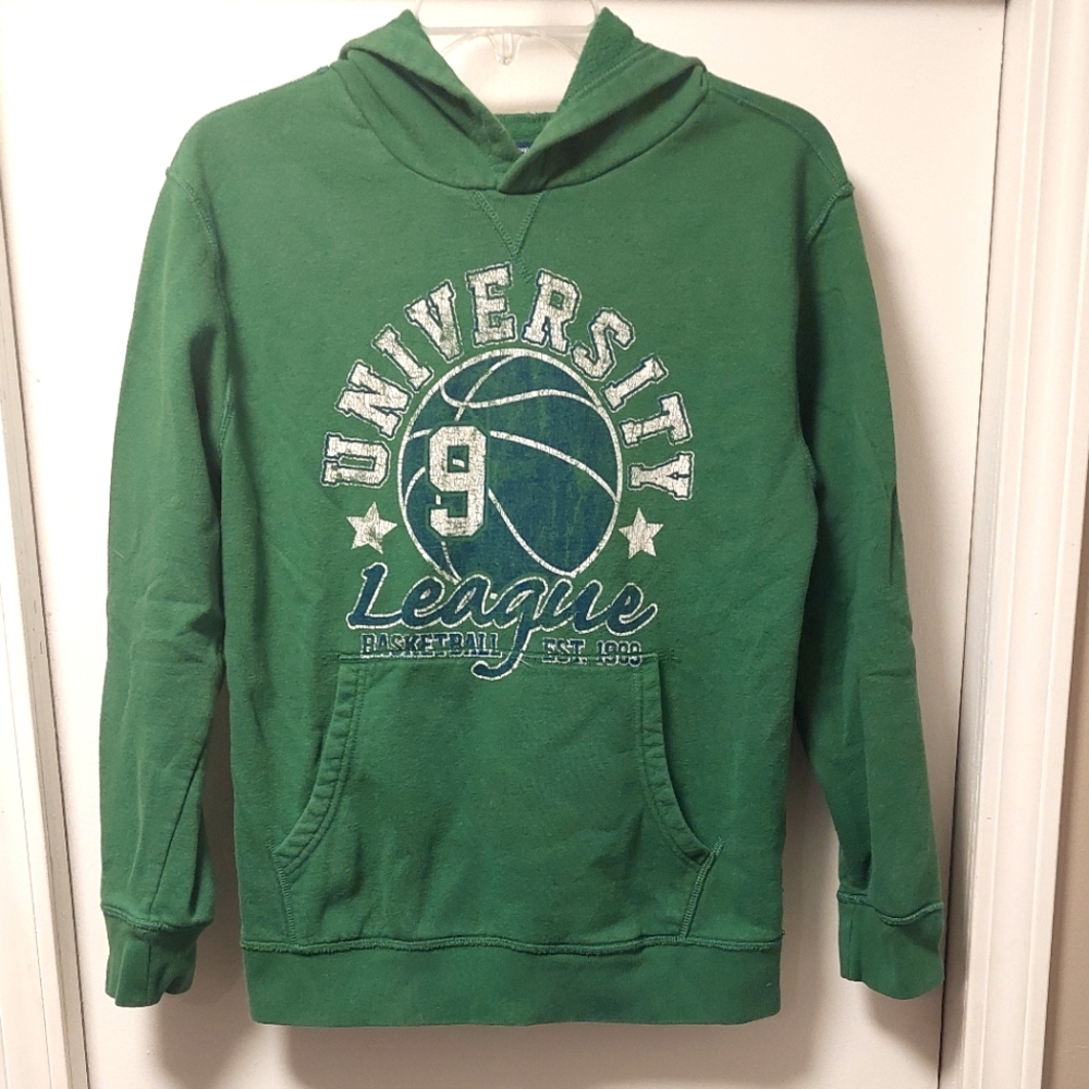 CHILDREN'S PLACE Vintage Inspired Pullover Graphic Basketball Hoodie XL 14